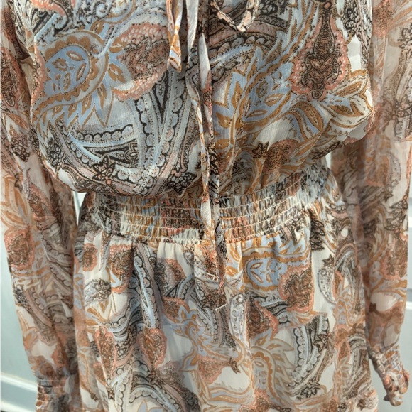 Jessica Simpson Harmony Tiered Ruffle Paisley High Low Maxi Dress Sz Sm - Picture 8 of 14